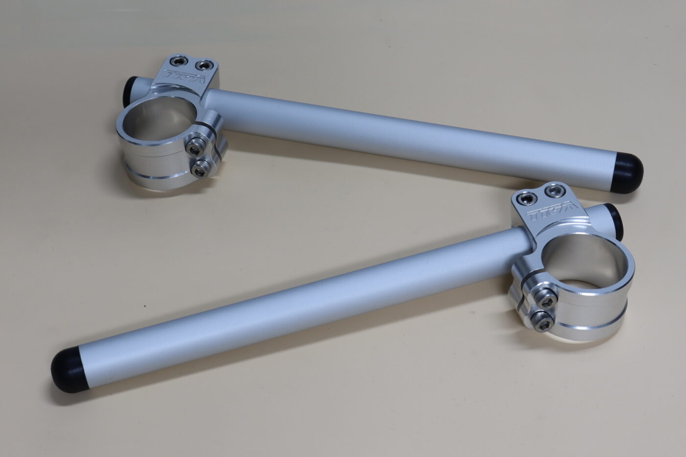 Handlebar Set, Racing, Silver, 41 mm.