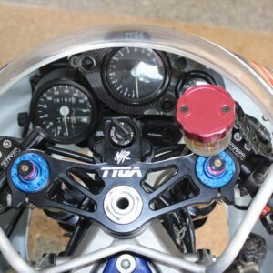 Handlebar Set, Racing, Silver, 41 mm.