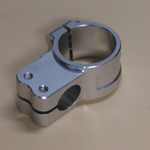 Handlebar Clamp, Left, Silver, 41 mm.