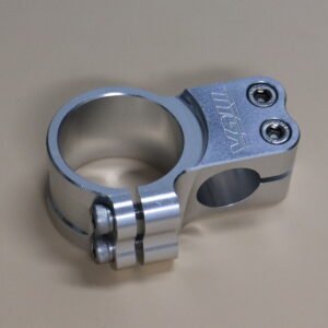 Handlebar Clamp, Right, Silver, 41 mm.