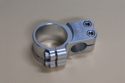 Handlebar Clamp, Right, Silver, 41 mm.