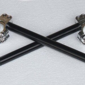 Handlebar Set, Racing, Silver, 50 mm.