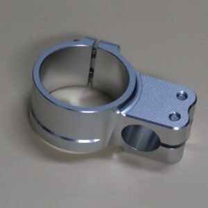 Handlebar Clamp, Right, Silver, 50 mm.