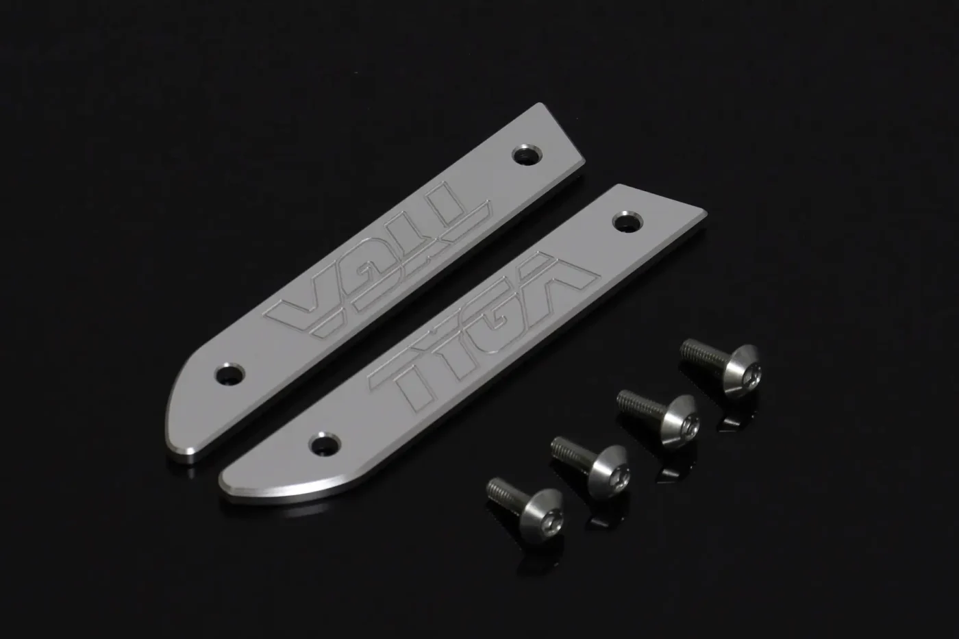 Set, Mirror Blanking Plates, L&R, CNC Silver, KTM RC Series