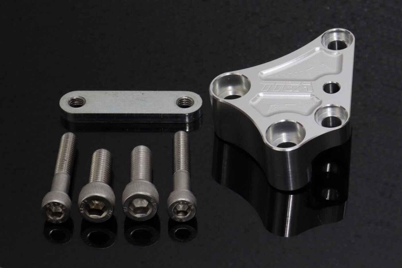 Bracket, Front Brake, 40 mm Brembo Conversion, Silver, Kawasaki Ninja 400/500