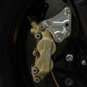 Bracket, Front Brake, 40 mm Brembo Conversion, Silver, Kawasaki Ninja 400/500