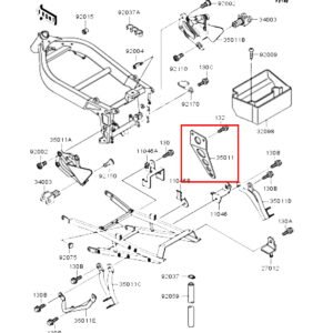 Exhaust Stay, Carbon, ZXR400L