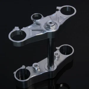 Triple Clamp Set, CNC, Silver Top Clamp, Silver Lower Clamp, Aprilia RS250 Mk2