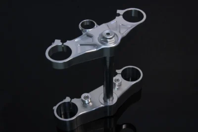 Triple Clamp Set, CNC, Silver Top Clamp, Silver Lower Clamp, Aprilia RS250 Mk2