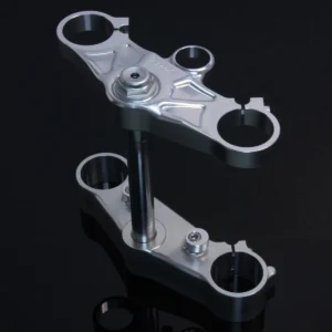Triple Clamp Set, CNC, Silver Top Clamp, Silver Lower Clamp, Aprilia RS250 Mk2