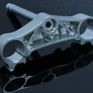 Triple Clamp Set, CNC, Silver Top Clamp, Silver Lower Clamp, Aprilia RS250 Mk2
