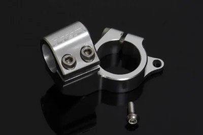 Handlebar Clamp, Left, Silver, KRR150ZX
