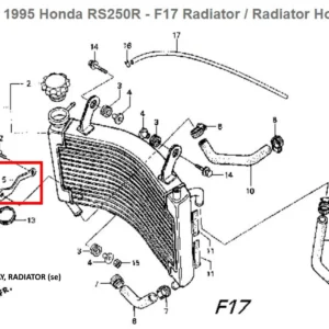 Stay, Radiator, RS250 NX5