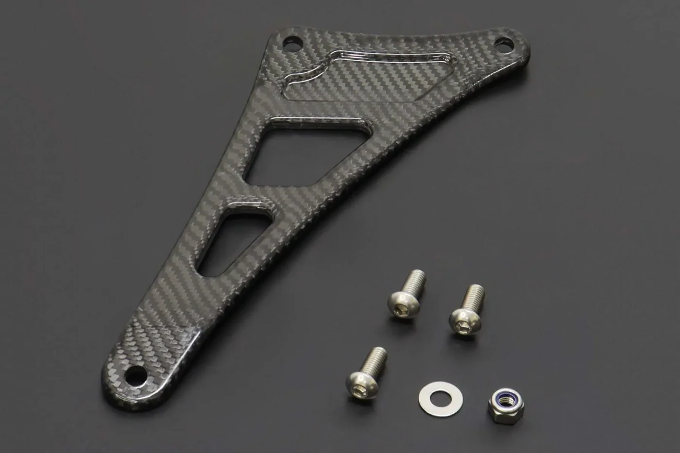 Set, Exhaust Stay, Carbon, Ninja ZX4R(R)