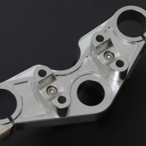 Top Triple Clamp Set, CNC Silver, Ninja150R/Victor 150 (No Handlebar Clamp)