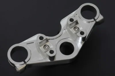 Top Triple Clamp Set, CNC Silver, Ninja150R/Victor 150 (No Handlebar Clamp)