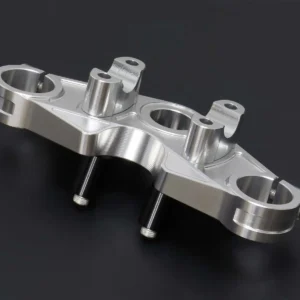 Top Triple Clamp Set, CNC Silver, Ninja150R/Victor 150 (No Handlebar Clamp)