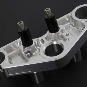 Top Triple Clamp Set, CNC Silver, Ninja150R/Victor 150 (No Handlebar Clamp)