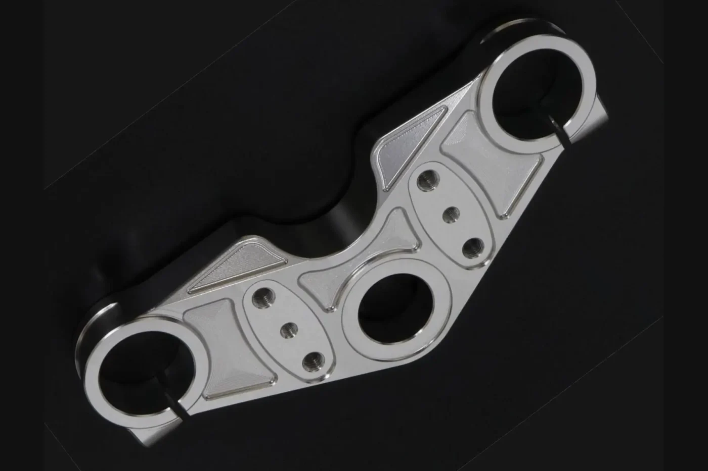 Top Triple Clamp, CNC Silver, Ninja150R/Victor150
