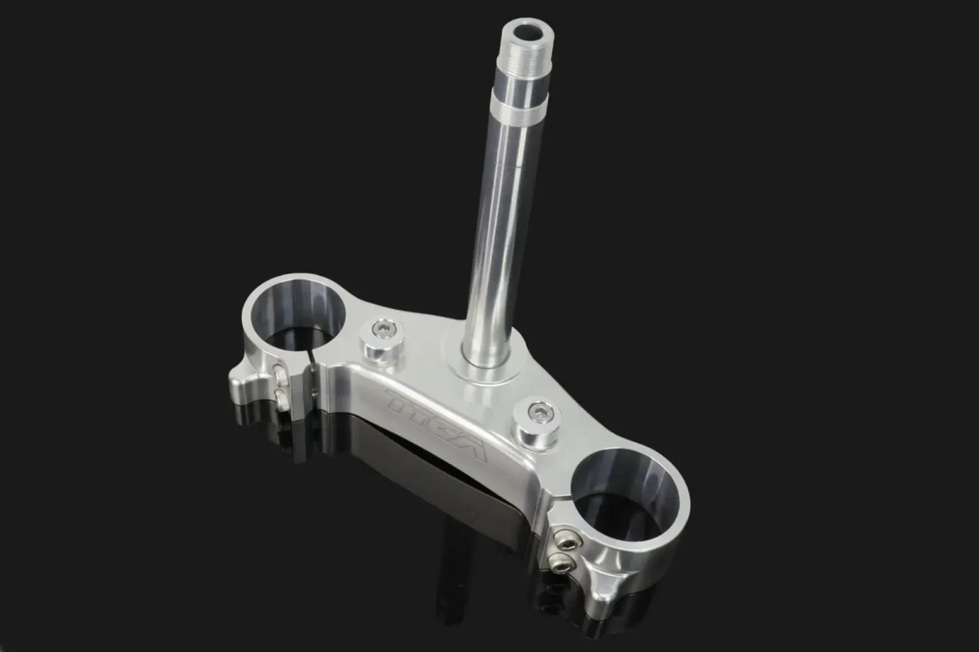 Lower Triple Clamp, CNC Silver, Aprilia RS250 Mk2 (no fittings)