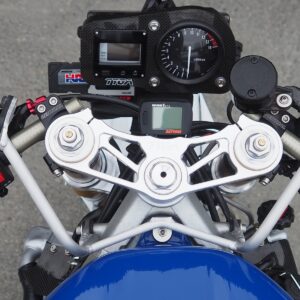 Triple Clamp Set, CNC Silver, NC35 Forks to fit MC28