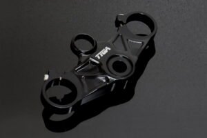 Top Triple Clamp Set, CNC Black, Aprilia RS250