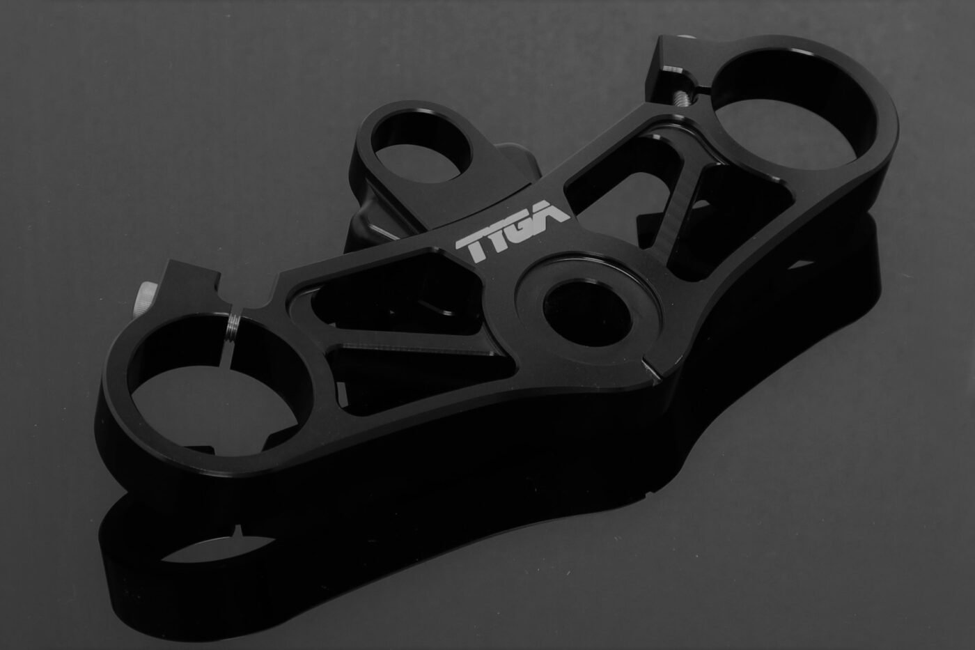 Top Triple Clamp Set, CNC Black, Honda SP1