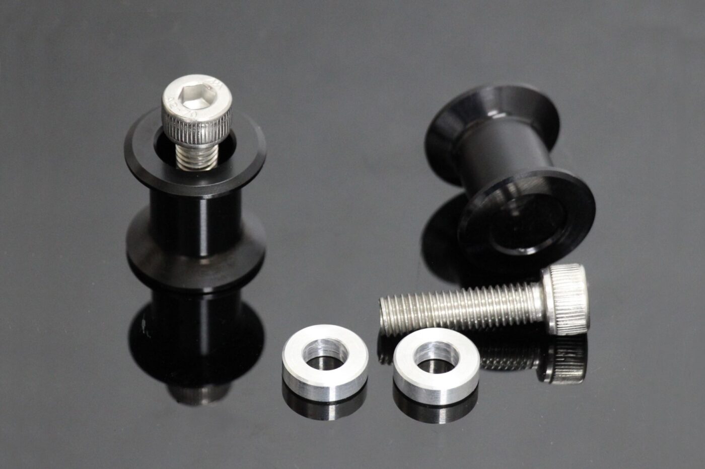 Rear Stand Bobbins, Black, Ninja 400, Assy.