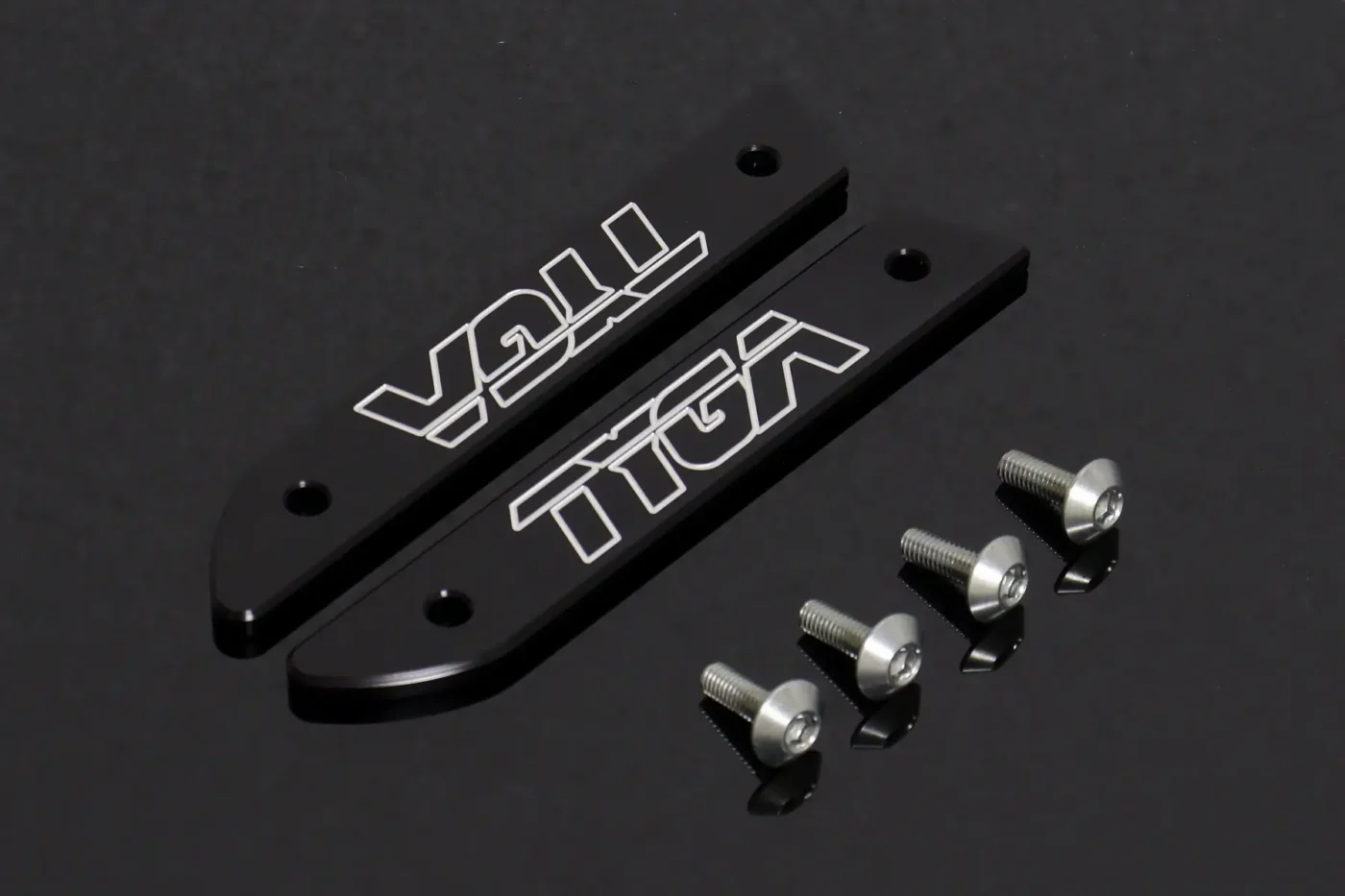 Set, Mirror Blanking Plates, L&R, CNC Black, KTM RC Series