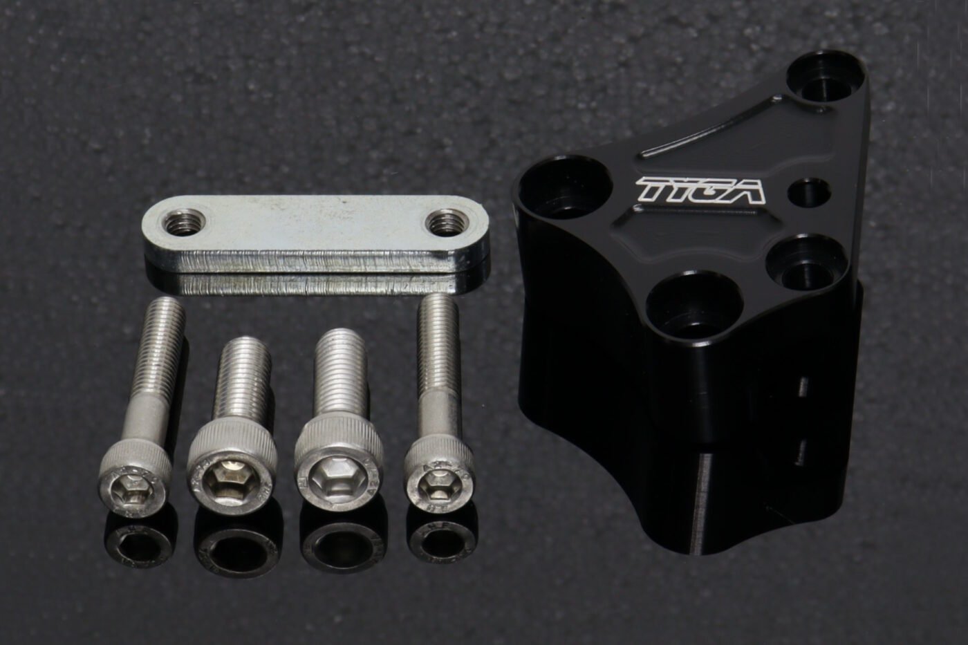 Bracket, Front Brake, 40 mm Brembo Conversion, Black, Kawasaki Ninja 400/500