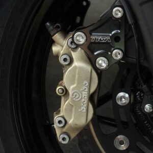 Bracket, Front Brake, 40 mm Brembo Conversion, Black, Kawasaki Ninja 400/500