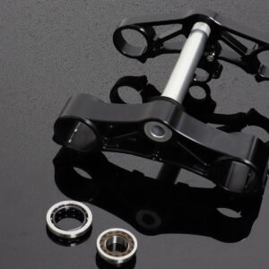 Triple Clamp Set, CNC Black, CBR600RR Forks to fit MC18