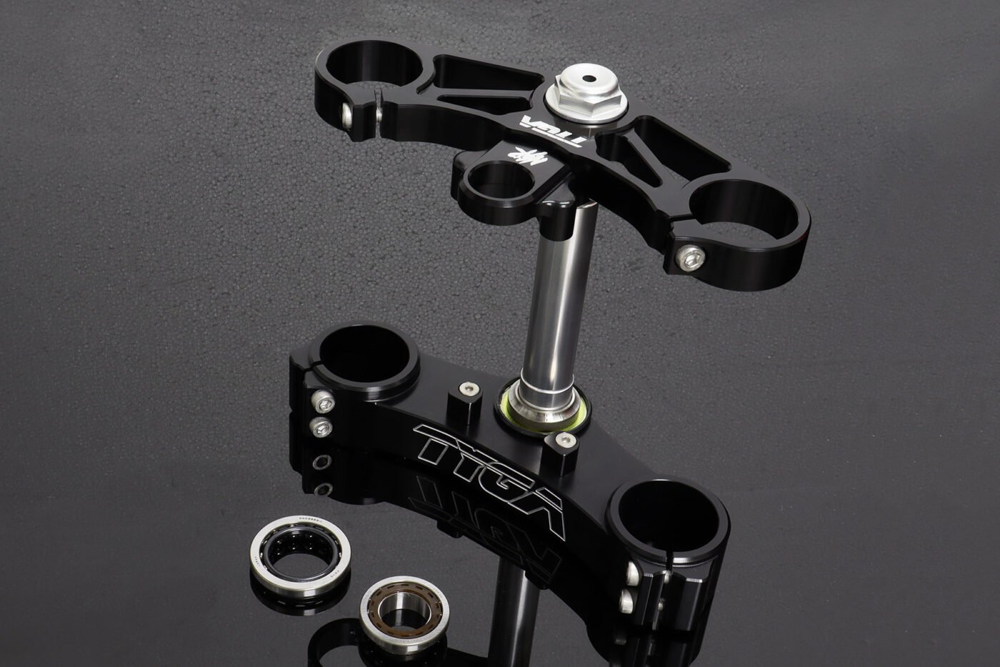 Triple Clamp Set, CNC Black, NC35 Forks to fit NSR250 MC18