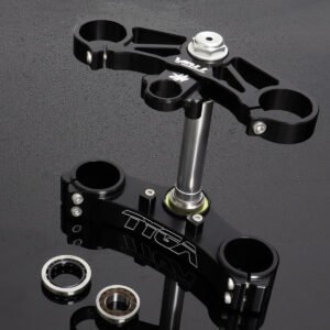 Triple Clamp Set, CNC Black, NC35 Forks to fit NSR250 MC18