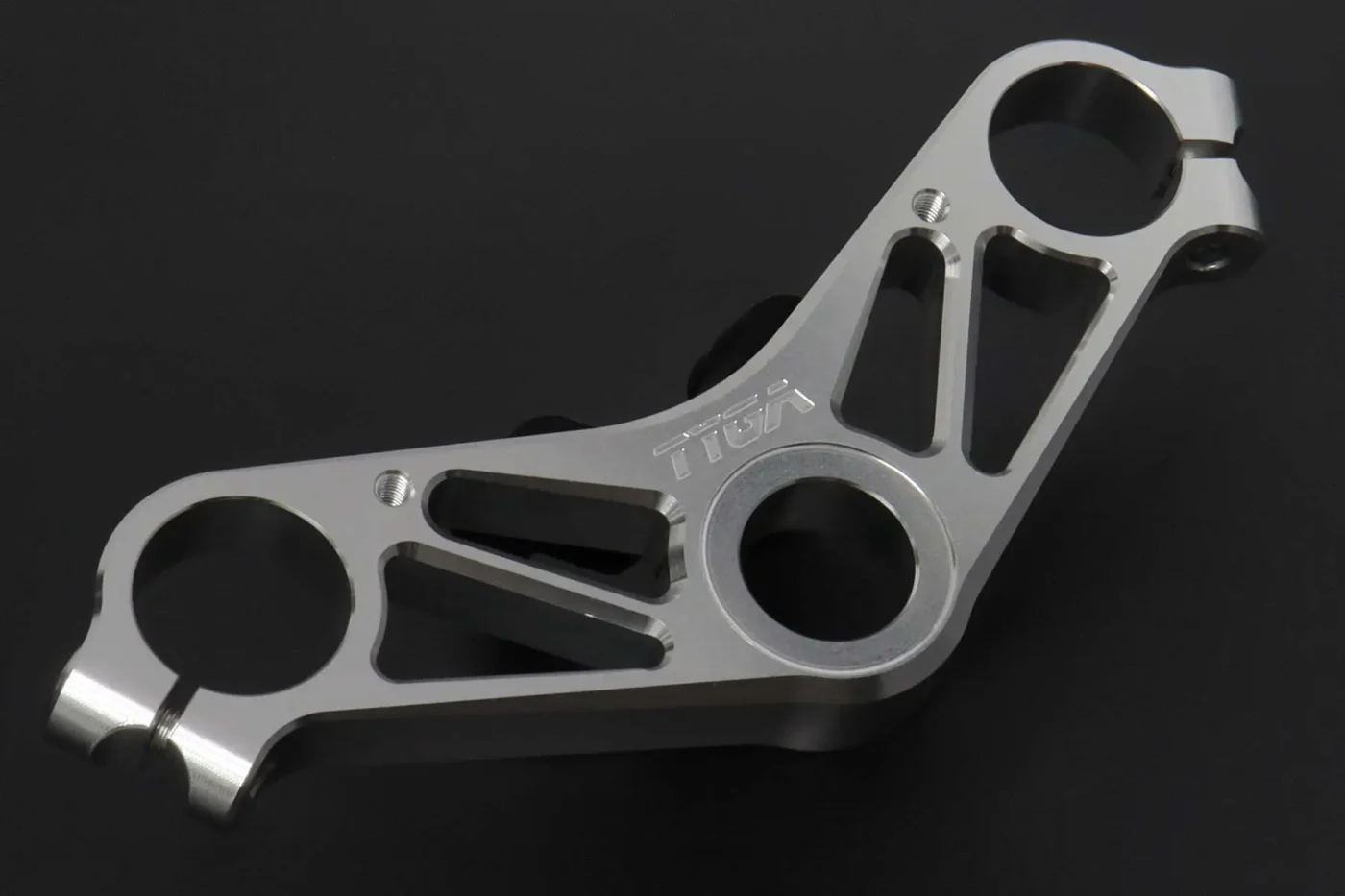 Top Triple Clamp Set, CNC Silver, Ninja 150SS/Victor150