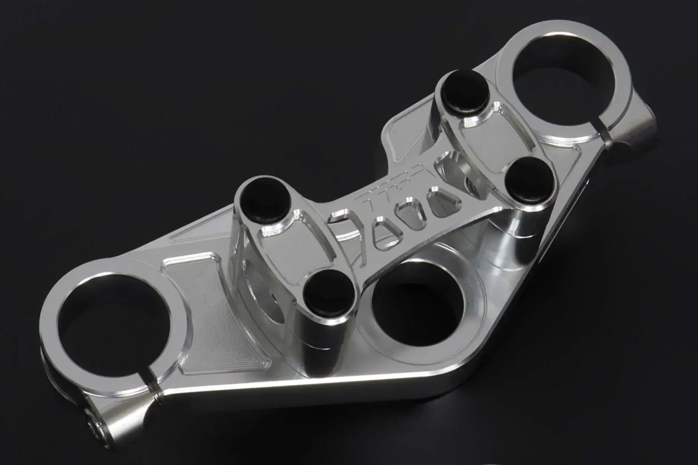 Top Triple Clamp Set, CNC Silver, Ninja150R/Victor150