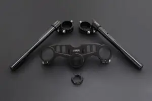 Top Triple Clamp, and Handlebar Clamp Set, Black, Ninja ZX-4R(R)