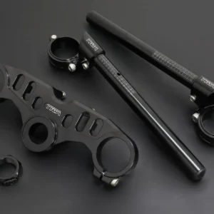 Top Triple Clamp, and Handlebar Clamp Set, Black, Ninja ZX-4R(R)