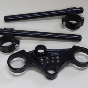 Top Triple Clamp, and Handlebar Clamp Set, Black, KTM RC Series 2022-2024
