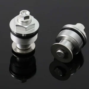 Front Fork Preload Adjusters, Silver/Silver, CBR250RR MC22 (Pair)