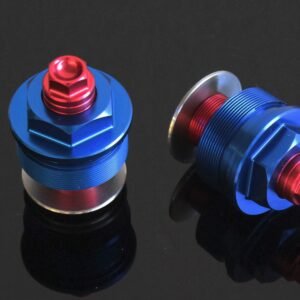 Front Fork Preload Adjusters, Pair, Blue/Red, CBR500R