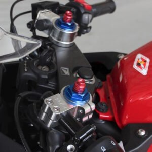 Front Fork Preload Adjusters, Pair, Blue/Red, CBR500R
