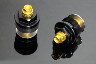 Front Fork Preload Adjusters, Pair, Black/Gold CBR500R