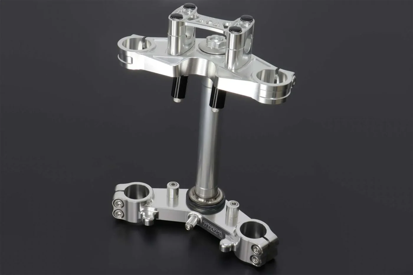 Triple Clamp Set, CNC Silver, Ninja150R/Victor150