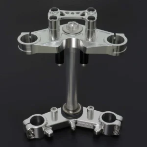 Triple Clamp Set, CNC Silver, Ninja150R/Victor150