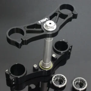 Triple Clamp Set, CNC Black, CBR1000RR Forks to fit MC28