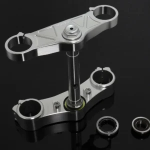Triple Clamp Set, CNC, 3D, Silver, NC35 Forks to fit NSR250 MC18