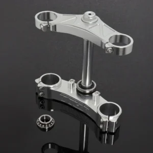 Triple Clamp Set, CNC, 3D, Silver, NC35 Forks to fit NSR250 MC18