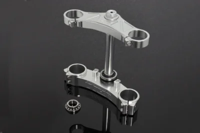 Triple Clamp Set, CNC, 3D, Silver, NC35 Forks to fit NSR250 MC18