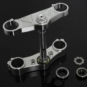 Triple Clamp Set, CNC, 3D, Silver, NC35 Forks to fit CBR250RR MC22